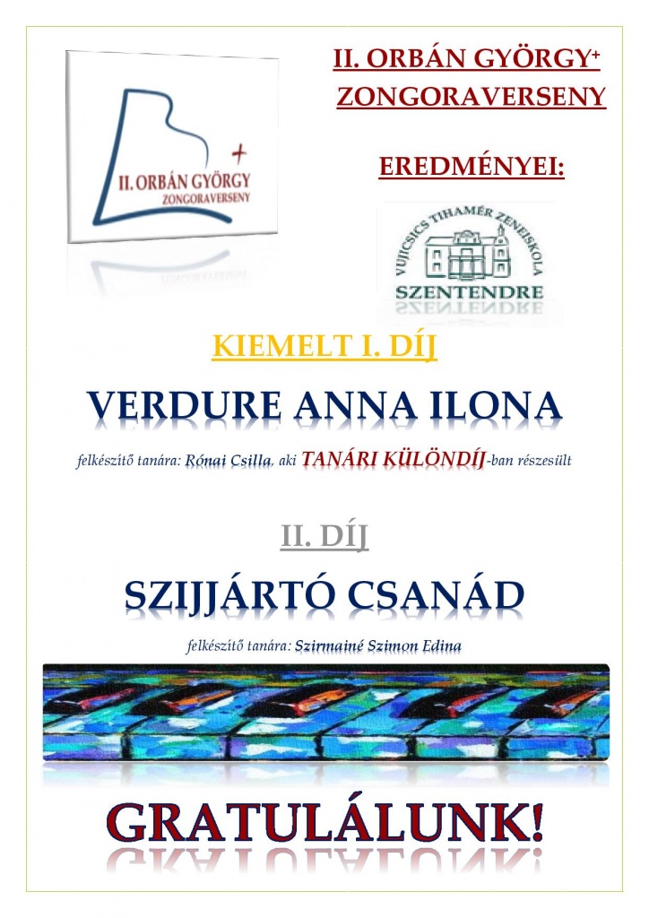 2021.11.26-28. - II. Orbán György+ Nemzetközi Zongoraverseny-Szentendre
