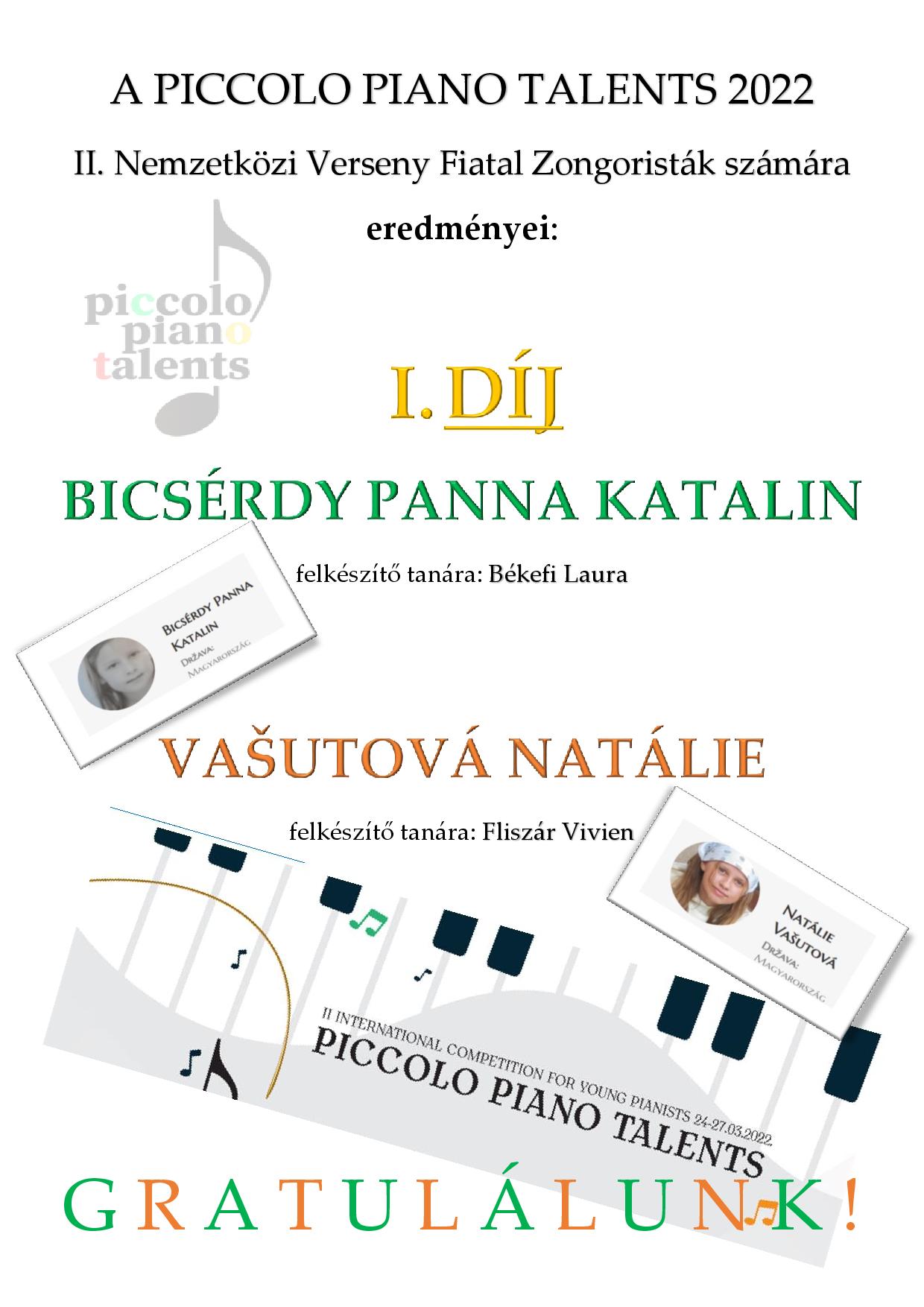 2022.03.24-27. - Piccolo Piano Talents 2022 II. Nemzetközi Verseny Fiatal Zongoristák számára-Online