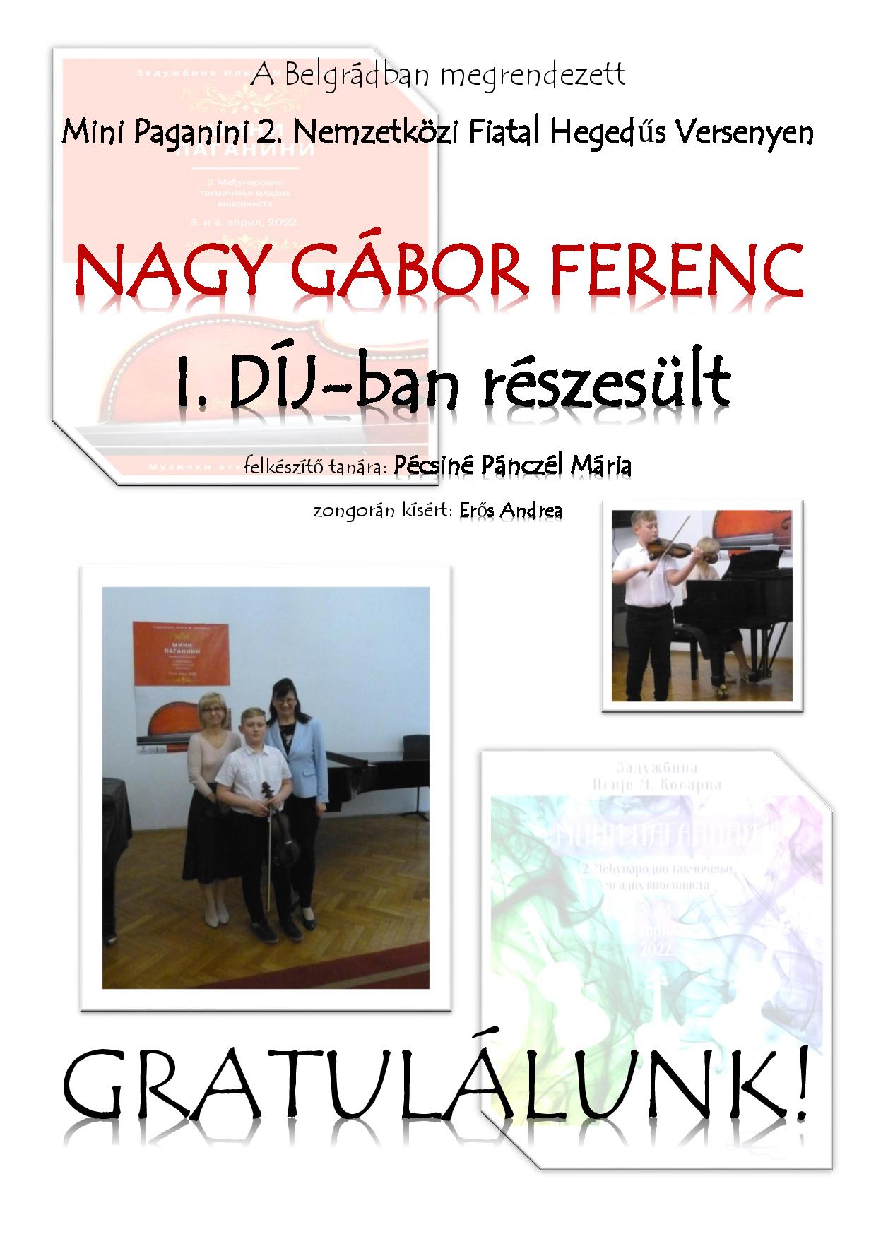 2022.04.03-04. - Mini Paganini 2. Nemzetközi Fiatal Hegedűs Verseny-Szerbia,Belgrád