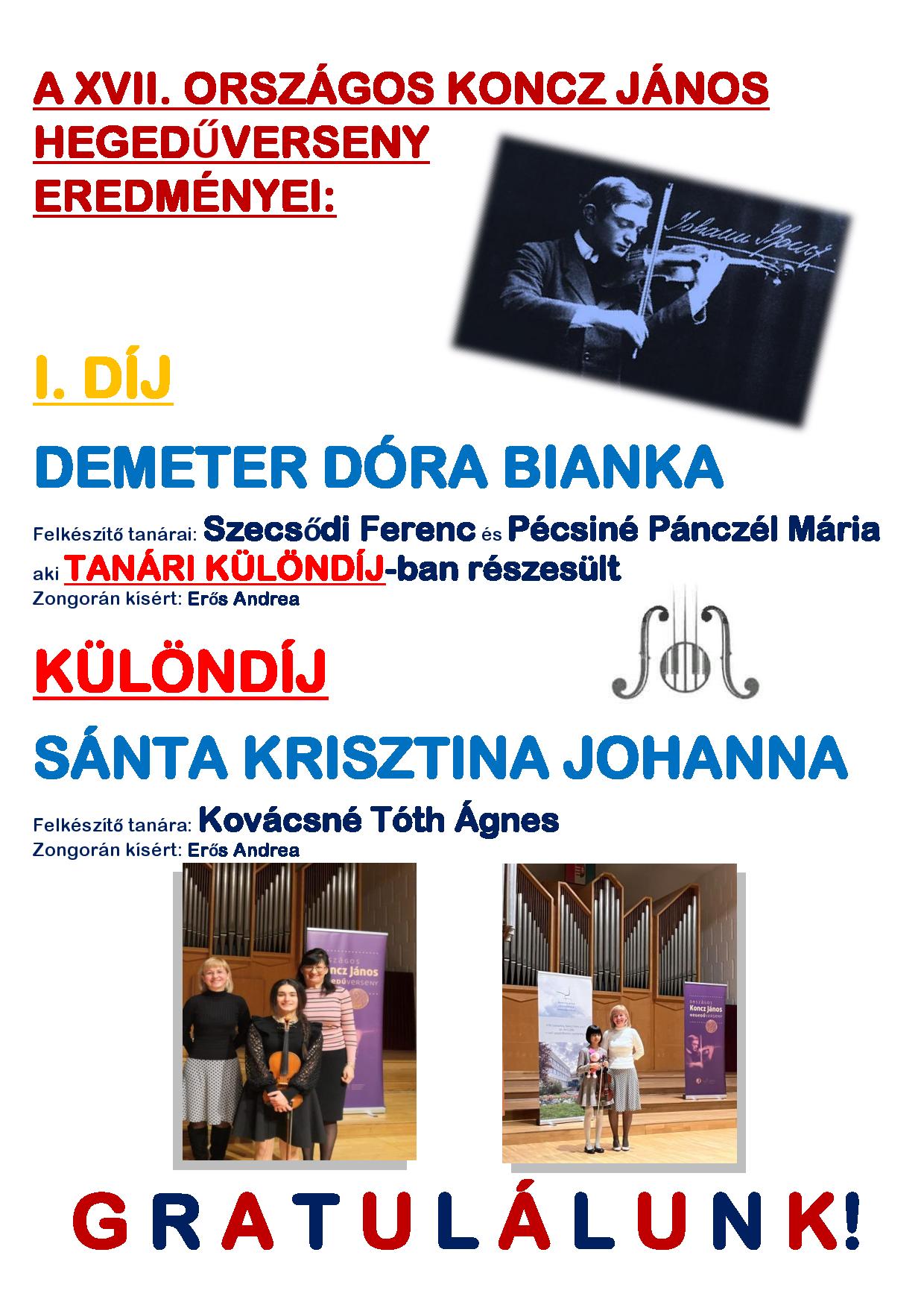 2022.11.24-26. - XVII. Országos Koncz János Hegedűverseny, Szombathely