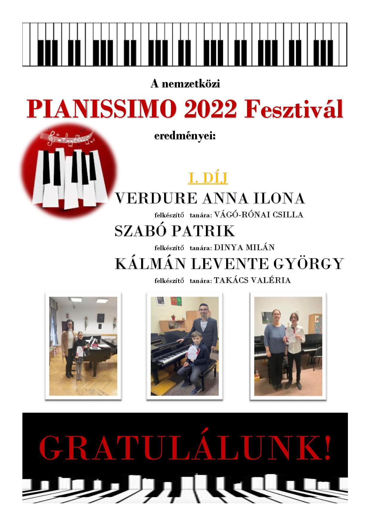 2022.12.01-04. - Festival of Young Pianist “Pianissimo” 2022-Szerbia, Szabadka